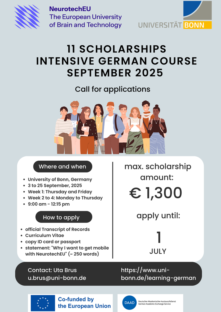 Call for applications: Intensive German course