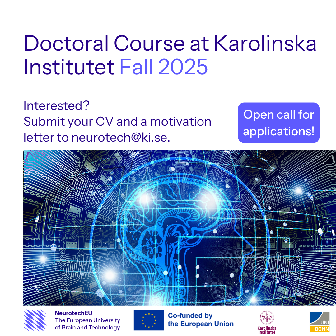 Doctoral Courses at Karolinska Institutet in Neuroscience and Neurotechnology