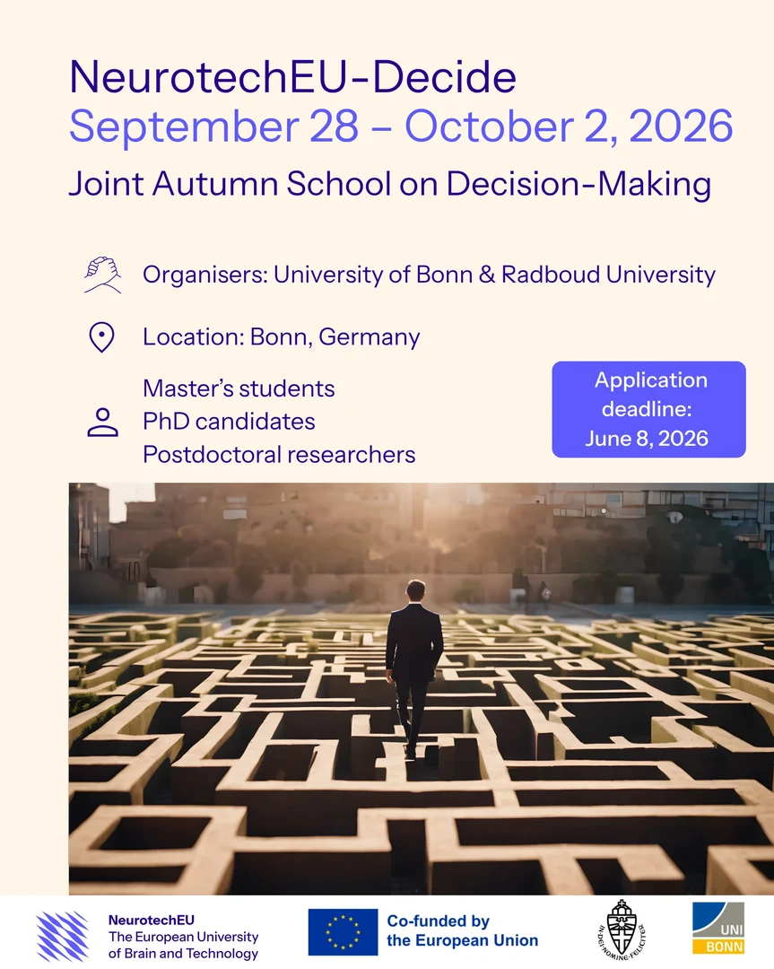 NeurotechEU-Decide: Joint Autumn School on Decision-Making